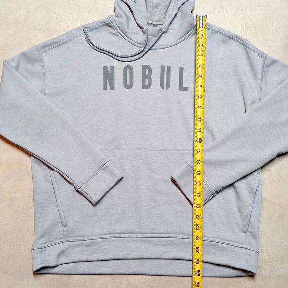 Nobull Gray Performance Fitness Gym Workout Hoodie Sweatshirt - Size Medium - Picture 7 of 8